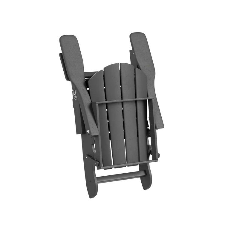 2 Pcs Folding Adirondack Chair Outdoor Patio Garden Deck Lounge Chairs