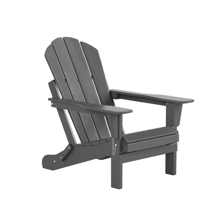 2 Pcs Folding Adirondack Chair Outdoor Patio Garden Deck Lounge Chairs