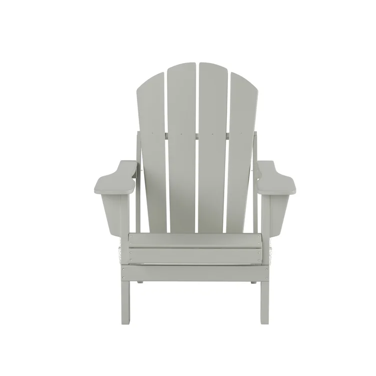 2 Pcs Folding Adirondack Chair Outdoor Patio Garden Deck Lounge Chairs