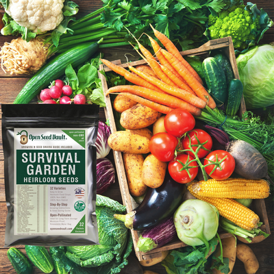 Survival Garden 15,000 Non GMO Heirloom Vegetable Seed 32 Variety