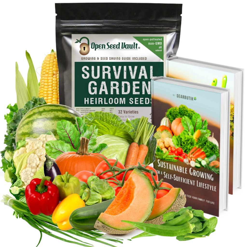 Survival Garden 15,000 Non GMO Heirloom Vegetable Seed 32 Variety –