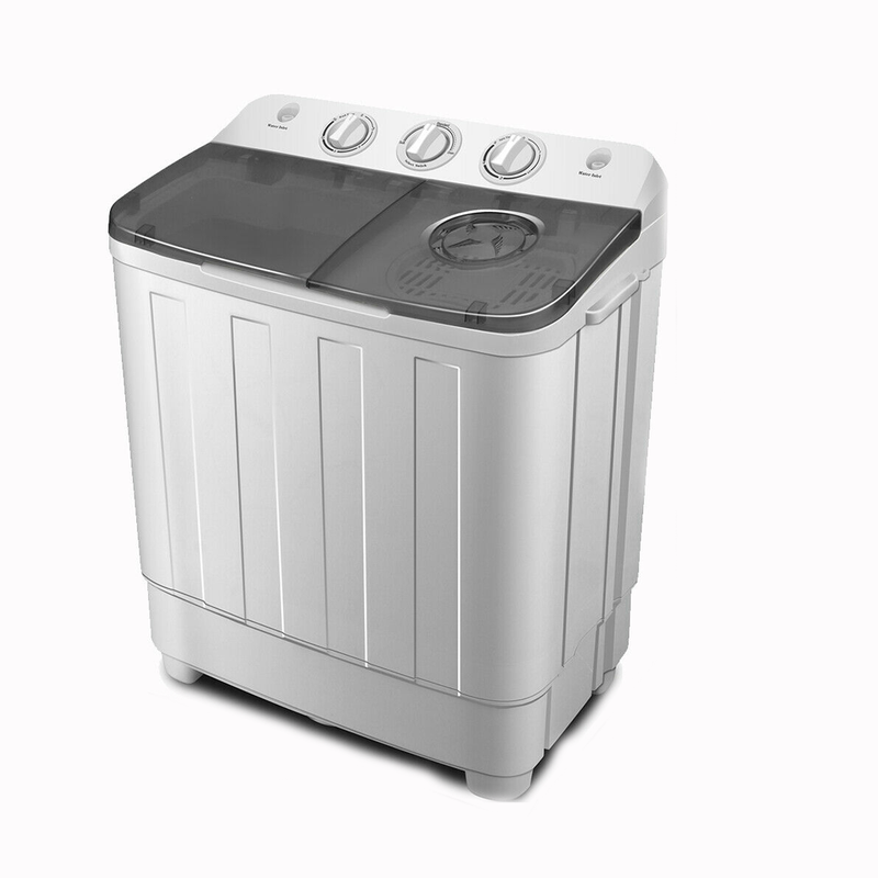 17lbs Portable Mini Twin Tub Compact Washing Machine Washer Spin Dryer with Hose