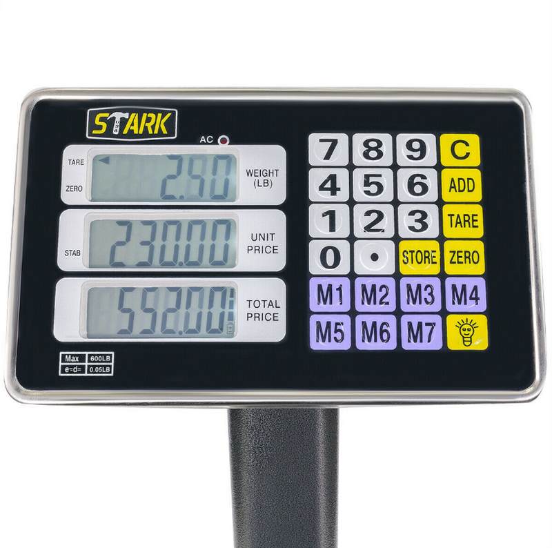 600LB Weight Computer Scale Digital Floor Platform Shipping Warehouse Postal Scale
