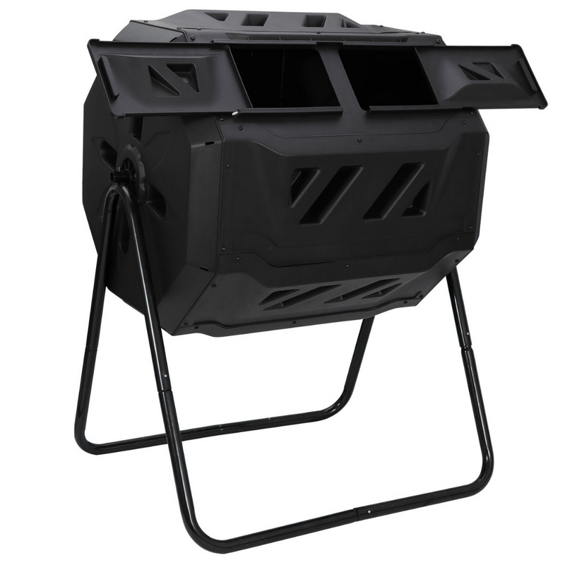 43 Gallon Rotating Composter - Compost Tumbler Outdoor Garden Best Compost Bin for Organic Waste Fertilizer