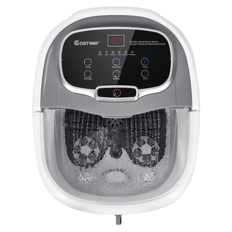 Portable Foot Massager All-In-One Heated Foot Spa Bath Motorized Massager