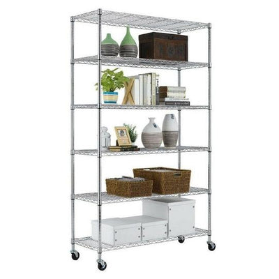 6 Tier Wire Shelving Unit Heavy Duty Height Adjustable NSF Certified Wire Storage Shelves