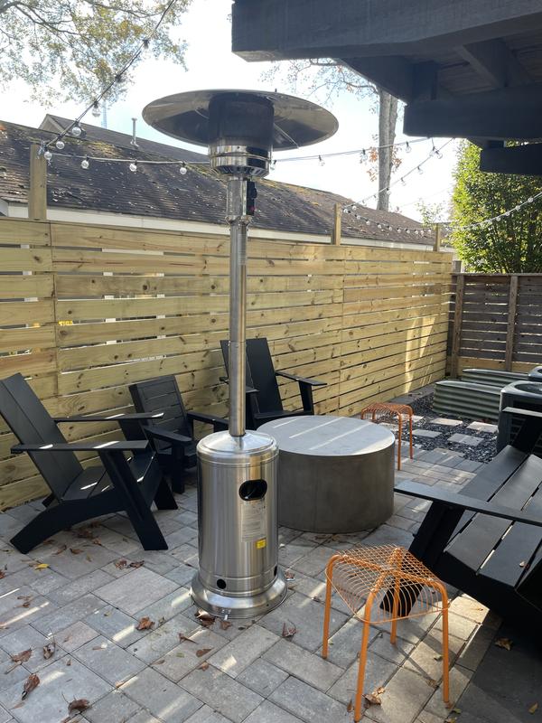 Outdoor Patio Heater, Propane Gas Heater Stainless Steel 48,000 BTU
