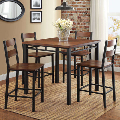 5-Piece Counter Height Dining Room Set, Dining Table and Chairs