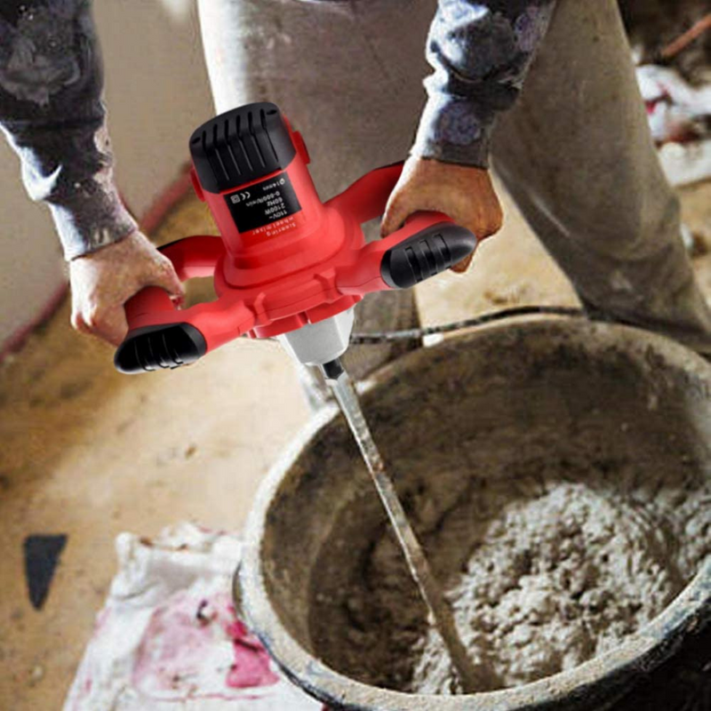 2100W Electric Cement Mortar Mixer Portable Concrete Mixer Paint Tile Plaster Rotary Mixing Drill