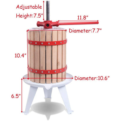 1.6 Gallon Fruit Juicer Wine Press Cider Juice Maker Tool