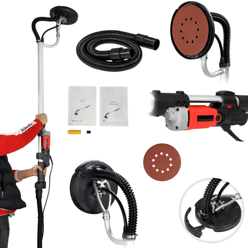 800W Drywall Sander Electric Adjustable Ceiling Dry Wall Sander Sanding Machine