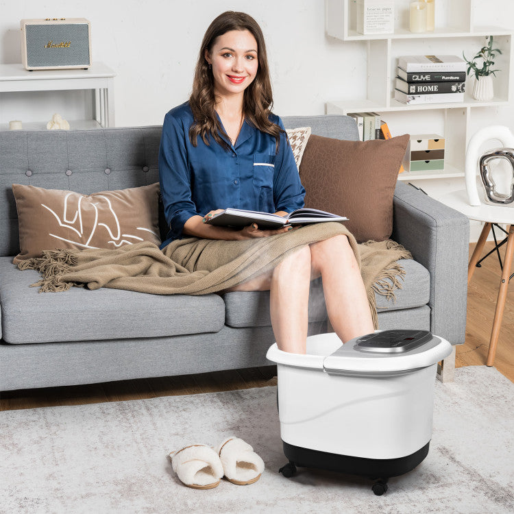 Portable Foot Massager All-In-One Heated Foot Spa Bath Motorized Massager
