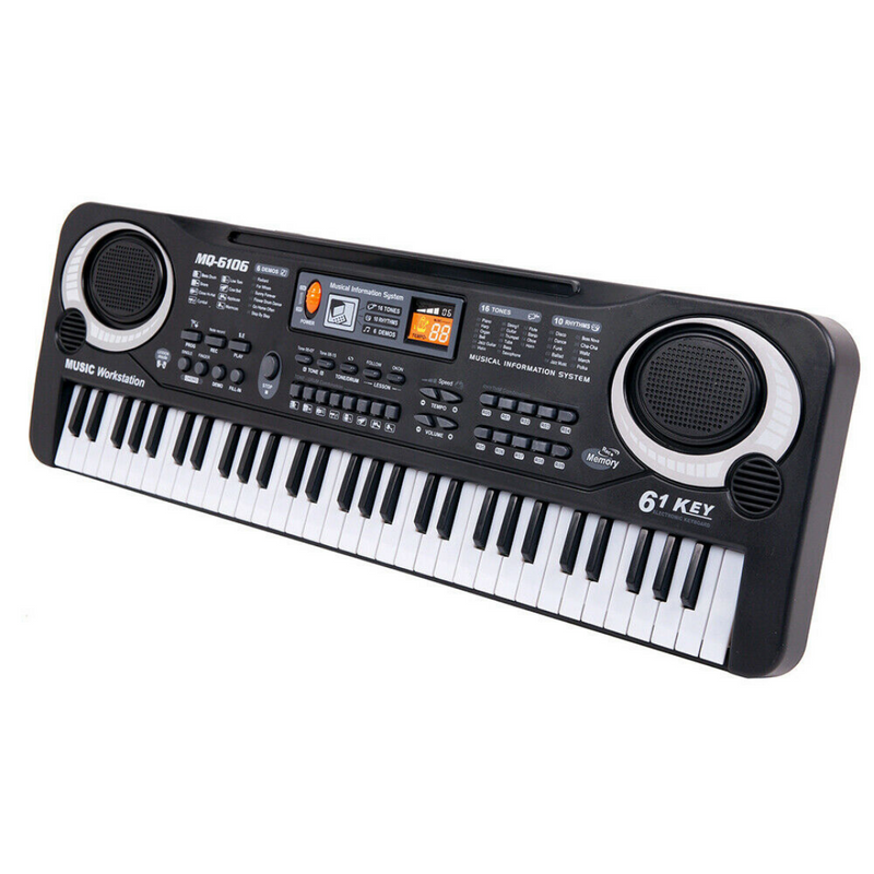 Digital Music Electronic Keyboard for Kids 61 Key Electric Piano Organ with Microphone