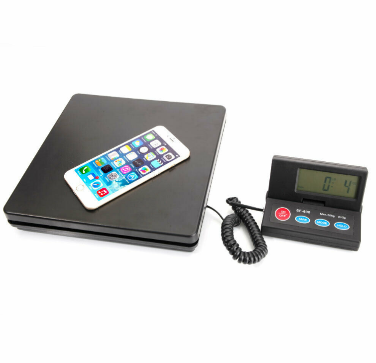 110lb Digital Shipping Postal Scale Platform Weighing Scale with AC Adapter