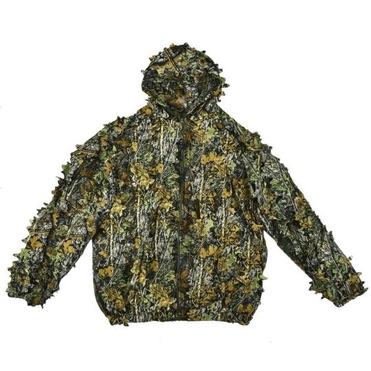3D Camouflage Ghillie Suit Set Survival Gear Leaf Jungle Forest Wood Hoodie Jacket and Trousers