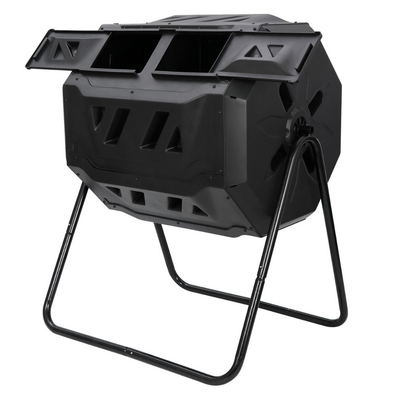 43 Gallon Rotating Composter - Compost Tumbler Outdoor Garden Best Compost Bin for Organic Waste Fertilizer