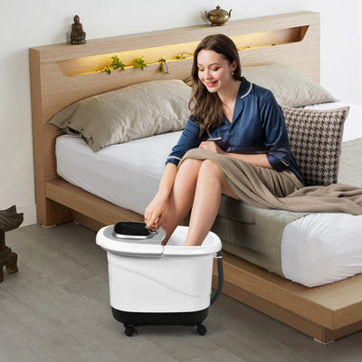 Portable Foot Massager All-In-One Heated Foot Spa Bath Motorized Massager
