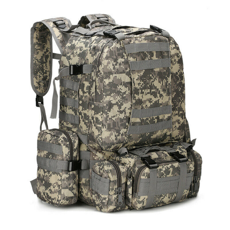 60L Outdoor Military Molle Tactical Backpack Rucksack Camping Hiking Travel Bag