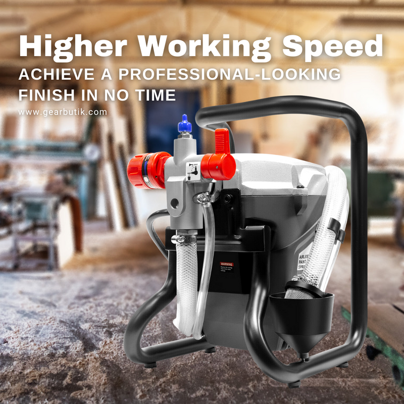 3000PSI High Pressure Airless Paint Sprayer 5/8 HP Wall Painter Spray Gun Hose