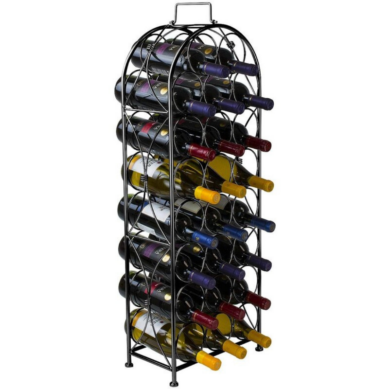 23 Bottle French Style Wine Rack Storage for Home Bar and Wine Cellar