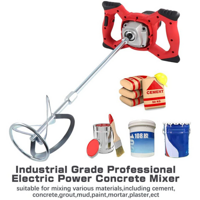 2100W Electric Cement Mortar Mixer Portable Concrete Mixer Paint Tile Plaster Rotary Mixing Drill