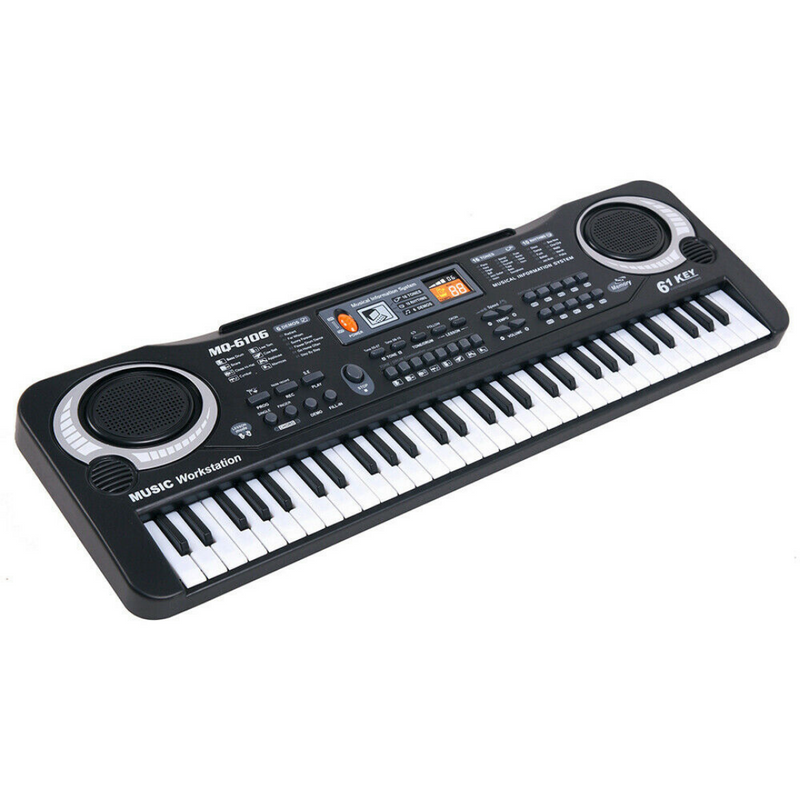 Digital Music Electronic Keyboard for Kids 61 Key Electric Piano Organ with Microphone
