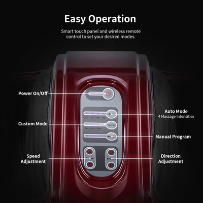 Therapeutic Shiatsu Foot Massager with High Intensity Rollers