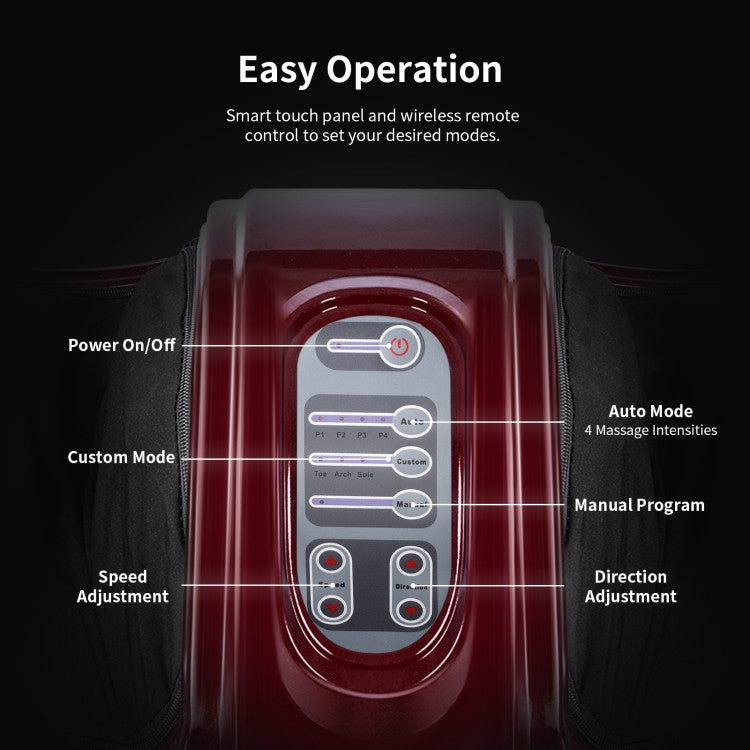 Therapeutic Shiatsu Foot Massager with High Intensity Rollers