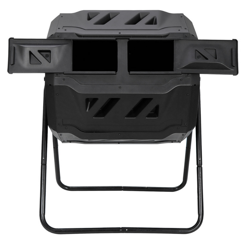 43 Gallon Rotating Composter - Compost Tumbler Outdoor Garden Best Compost Bin for Organic Waste Fertilizer