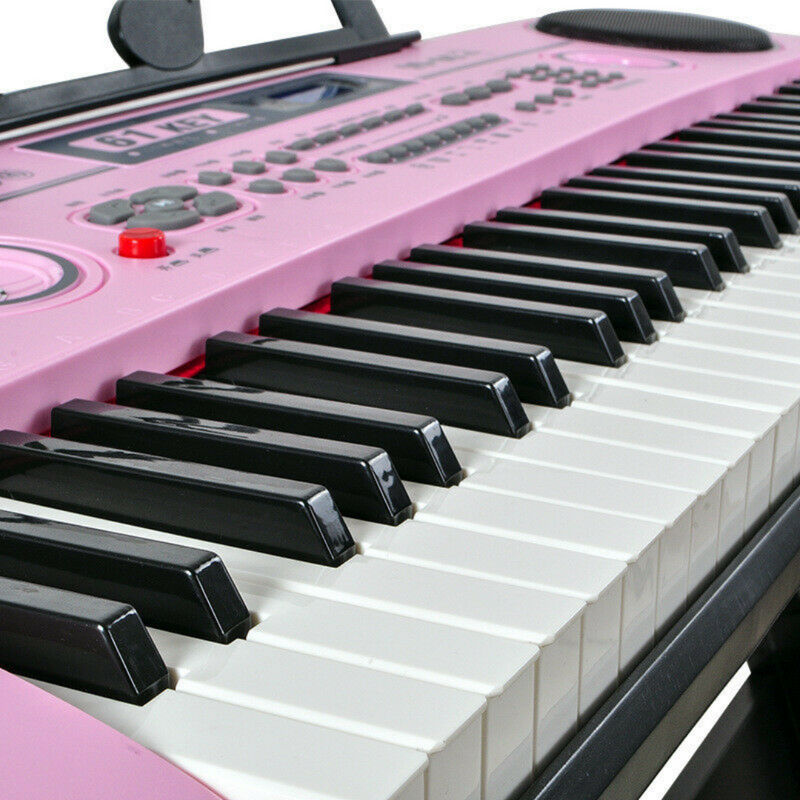 Piano Keyboard 61 Key Music Electronic Keyboard Electric Digital Piano Organ with Stand & Microphone
