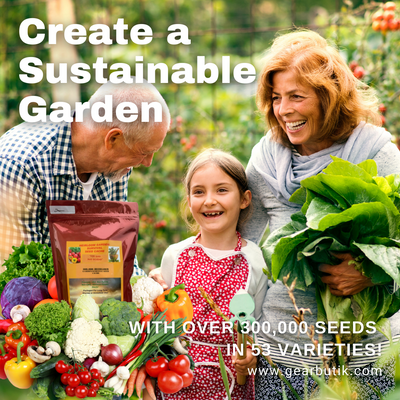 Survival Garden 300,000 Non GMO Heirloom Seed Vegetable & Herb Seeds 60 Varieties Open Pollinated