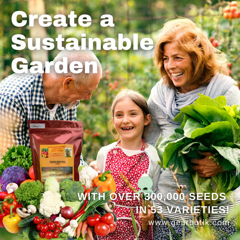 Survival Garden 300,000 Non GMO Heirloom Seed Vegetable & Herb Seeds 60 Varieties Open Pollinated