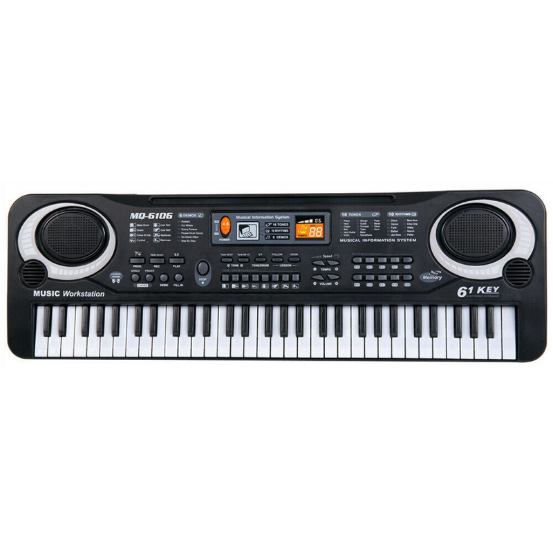 Digital Music Electronic Keyboard for Kids 61 Key Electric Piano Organ with Microphone