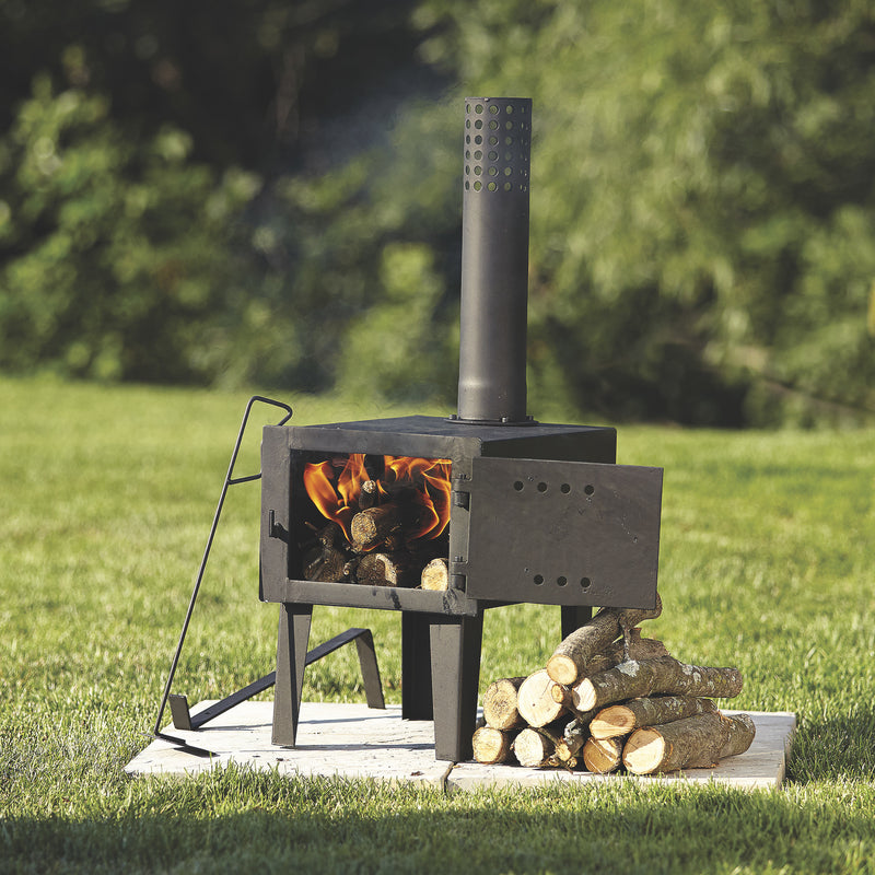 Wood Burning Stove, Outdoor Wood Stove Log Burner Cast Iron Heavy-Duty