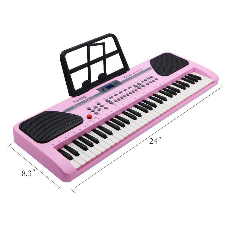 Piano Keyboard 61 Key Music Electronic Keyboard Electric Digital Piano Organ with Stand & Microphone