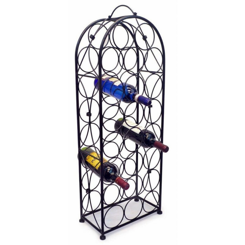 23 Bottle French Style Wine Rack Storage for Home Bar and Wine Cellar