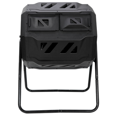43 Gallon Rotating Composter - Compost Tumbler Outdoor Garden Best Compost Bin for Organic Waste Fertilizer