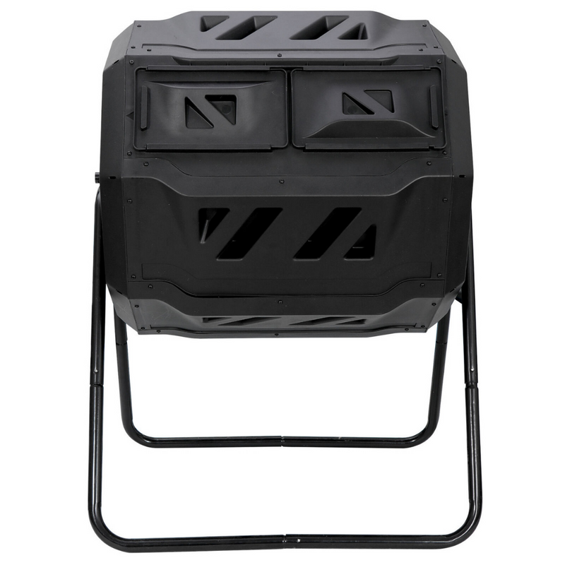 43 Gallon Rotating Composter - Compost Tumbler Outdoor Garden Best Compost Bin for Organic Waste Fertilizer