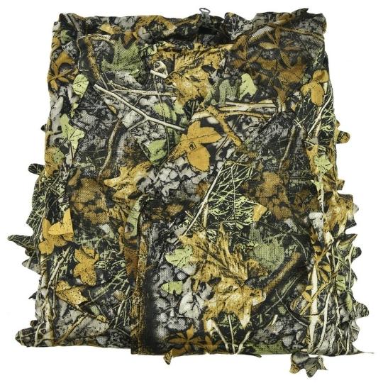3D Camouflage Ghillie Suit Set Survival Gear Leaf Jungle Forest Wood Hoodie Jacket and Trousers