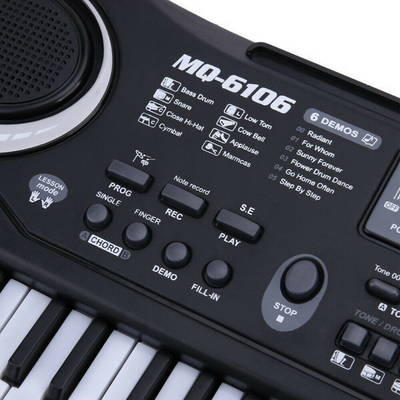 Digital Music Electronic Keyboard for Kids 61 Key Electric Piano Organ with Microphone