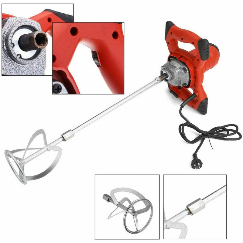 2100W Electric Cement Mortar Mixer Portable Concrete Mixer Paint Tile Plaster Rotary Mixing Drill