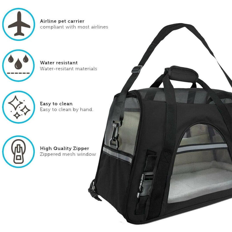 Pet Dog Cat Carrier Travel Sleeping Tote Bag Airline Approved
