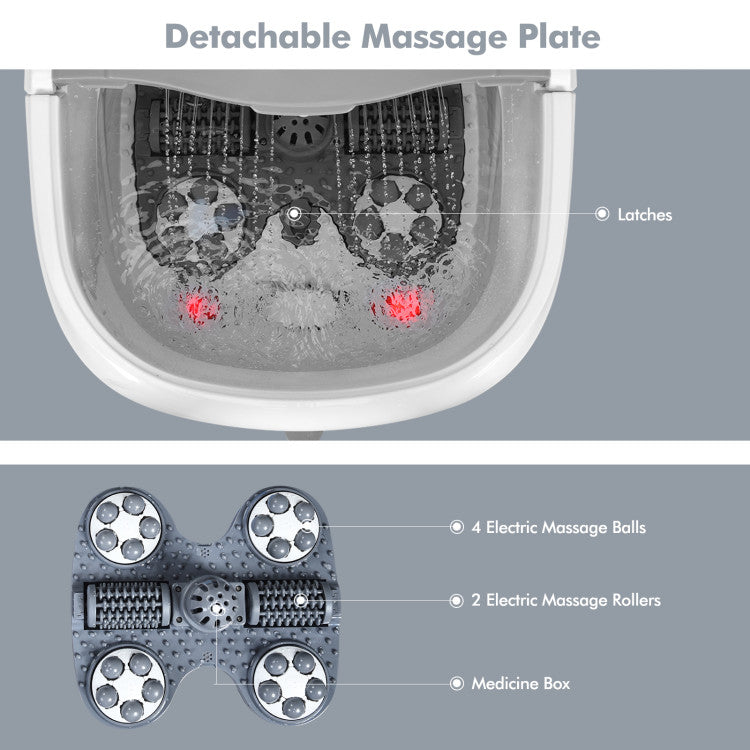 Portable Foot Massager All-In-One Heated Foot Spa Bath Motorized Massager