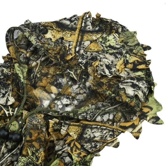 3D Camouflage Ghillie Suit Set Survival Gear Leaf Jungle Forest Wood Hoodie Jacket and Trousers
