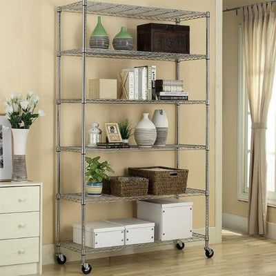 6 Tier Wire Shelving Unit Heavy Duty Height Adjustable NSF Certified Wire Storage Shelves
