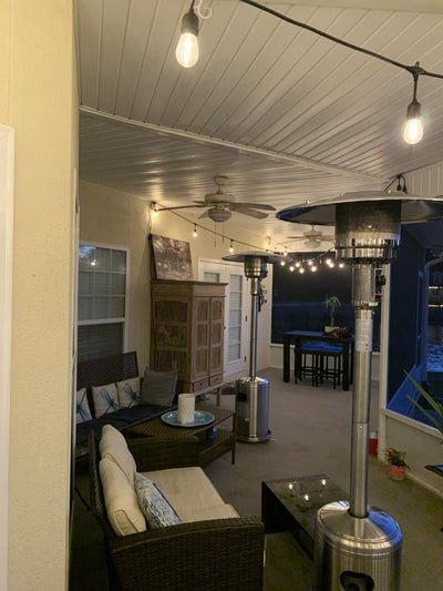 Outdoor Patio Heater, Propane Gas Heater Stainless Steel 48,000 BTU