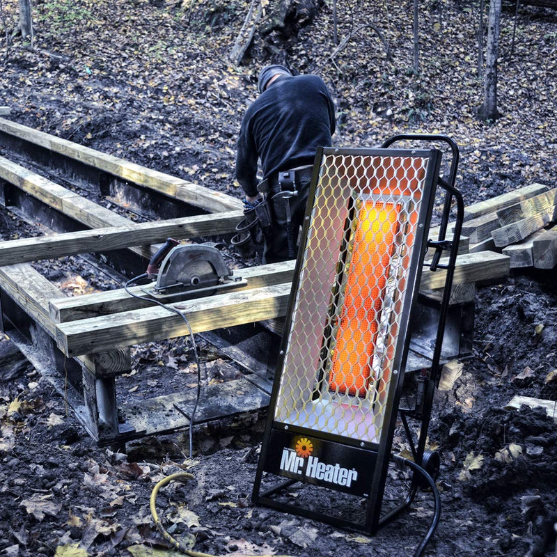 Outdoor Propane Radiant Heater, Portable Heater with Wheels 35,000 BTU