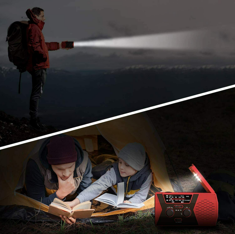 Emergency Radio NOAA Weather Radio Solar Radio Hand Crank AM FM Radio with LED Flashlight