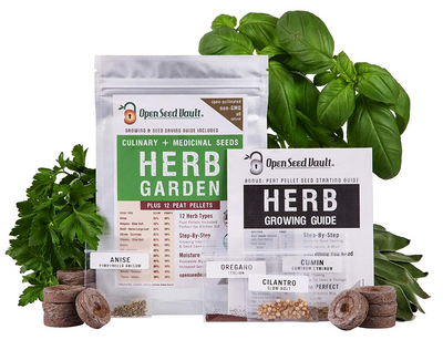 12 Herb Variety Seed Pack Kit Heirloom Survival Garden Organic Food Culinary Set