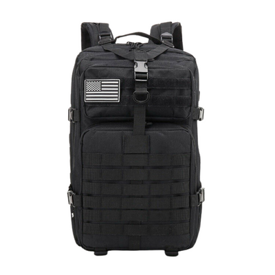 Black 45L Tactical Military Backpack Rucksack Bag Survival Camping Hiking Trekking Travel Backpack